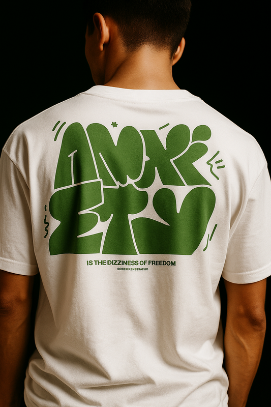 Anxiety Back Print  White