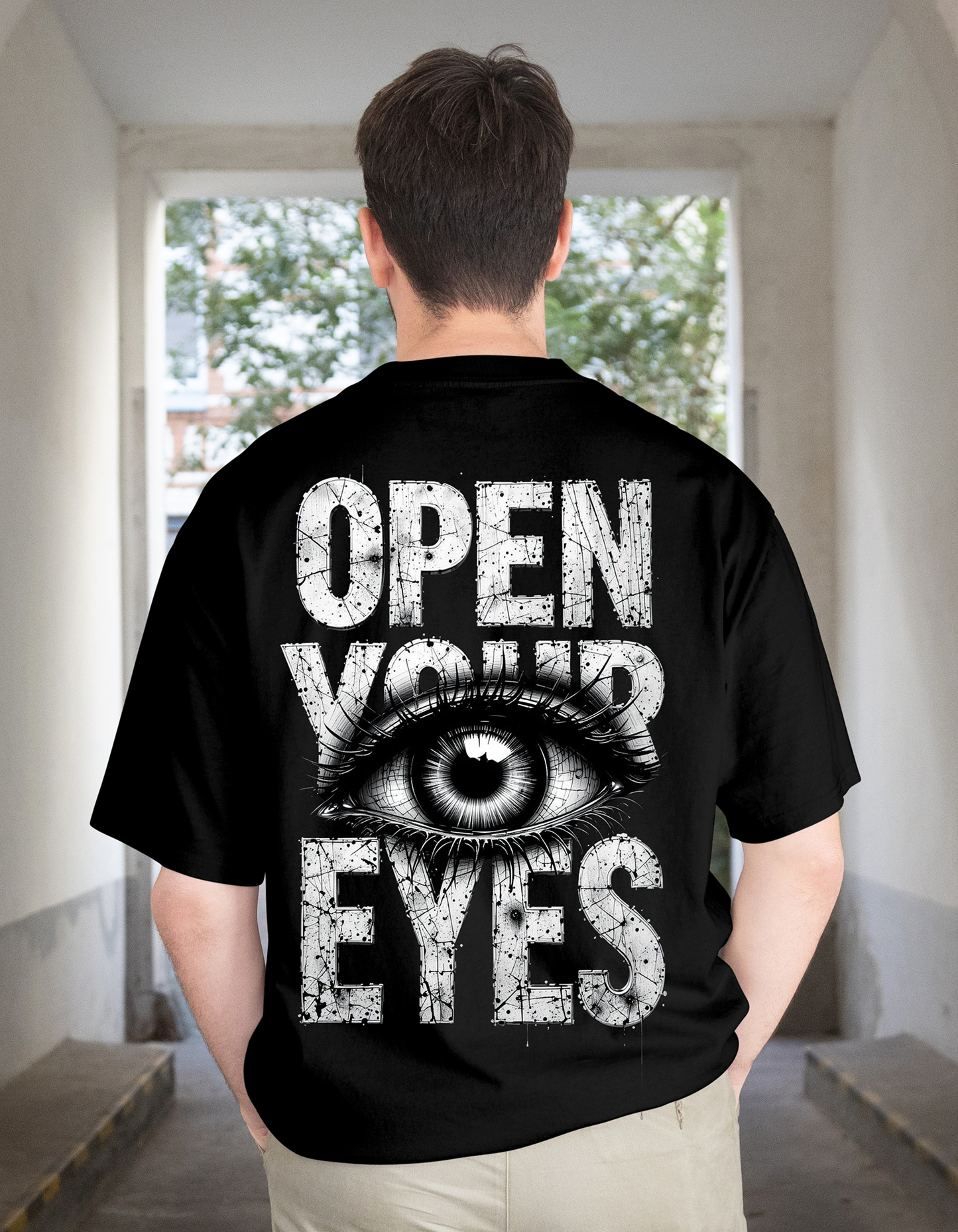 Black Eye Print - Over Sized T Shirt