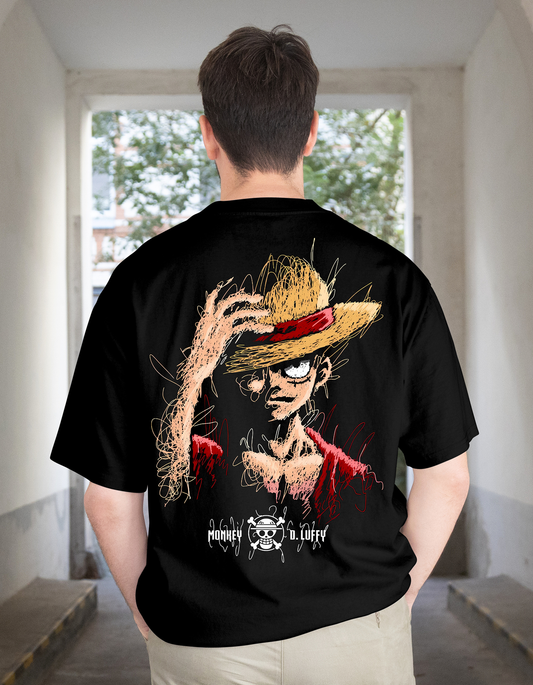 Black Anime - Over Sized T Shirt